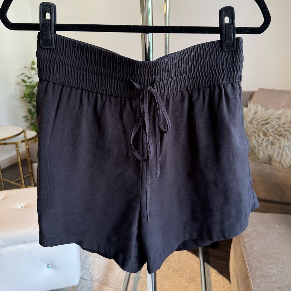 Open Edit Black Drawstring High Waist Shorts size medium